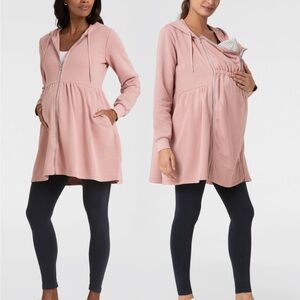 Seraphine maternity and baby wearing Hoodie